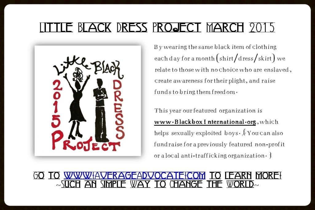 2015 March Little Black Dress Project. Flyer With Border