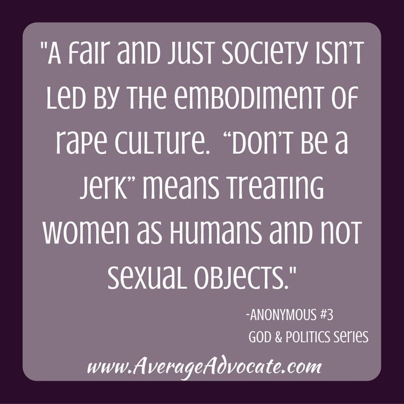 God and Politics Guest Post Series Image Quote about women as sexual objects