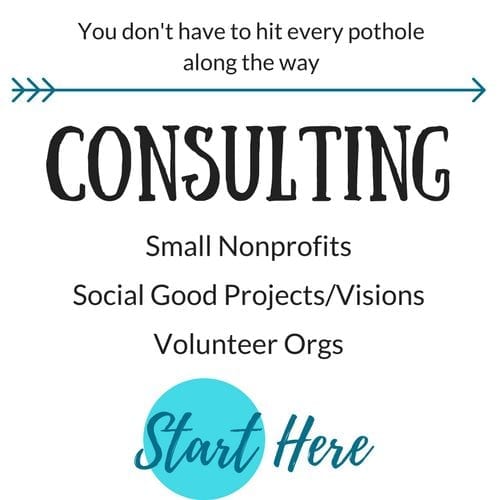 Consulting for nonprofits social good projects, small orgs