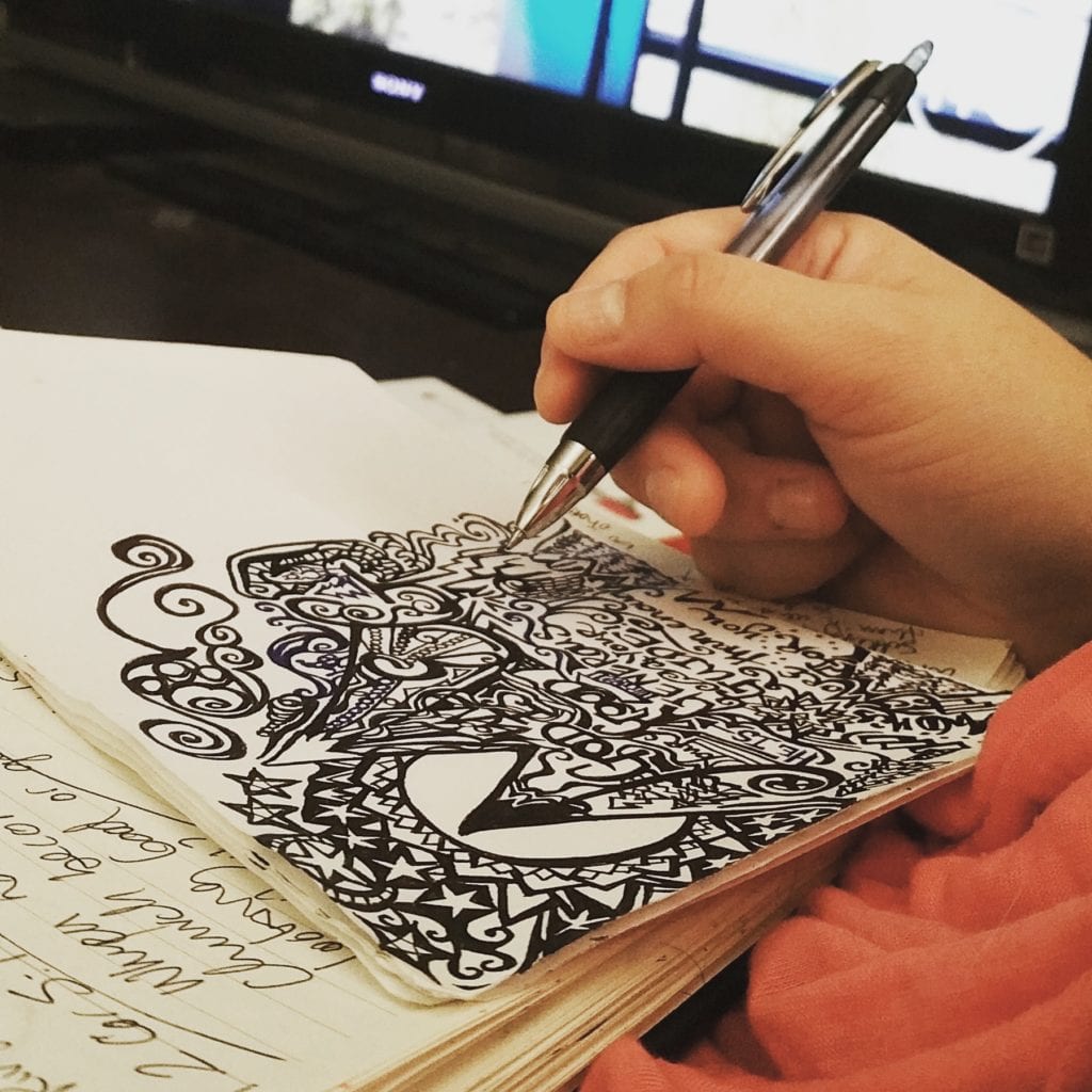Elisa Johnston Pen and Ink Drawing
