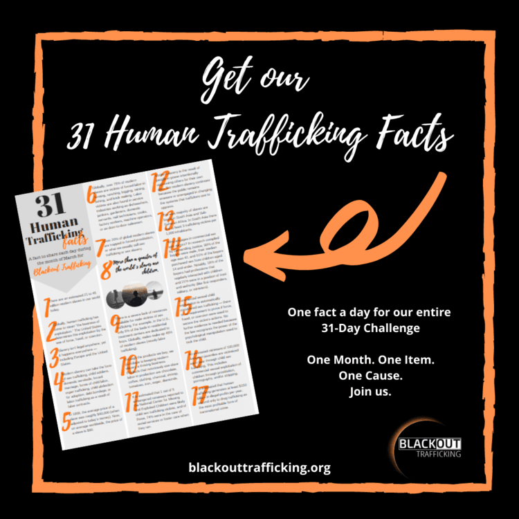 31 days of human trafficking facts