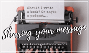Maybe you should write a book with an image of a typewriter about the Hope*Writers community to share your message