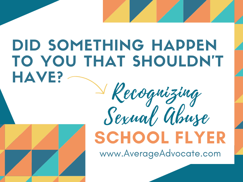 Help For Sexually Abused Kids School Flyer