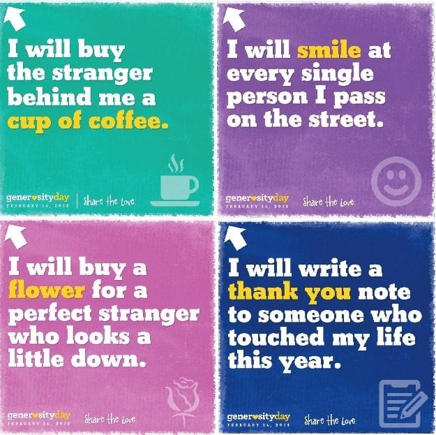 Generosity Day ideas