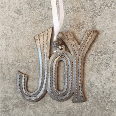 Joy ornament from Haiti 